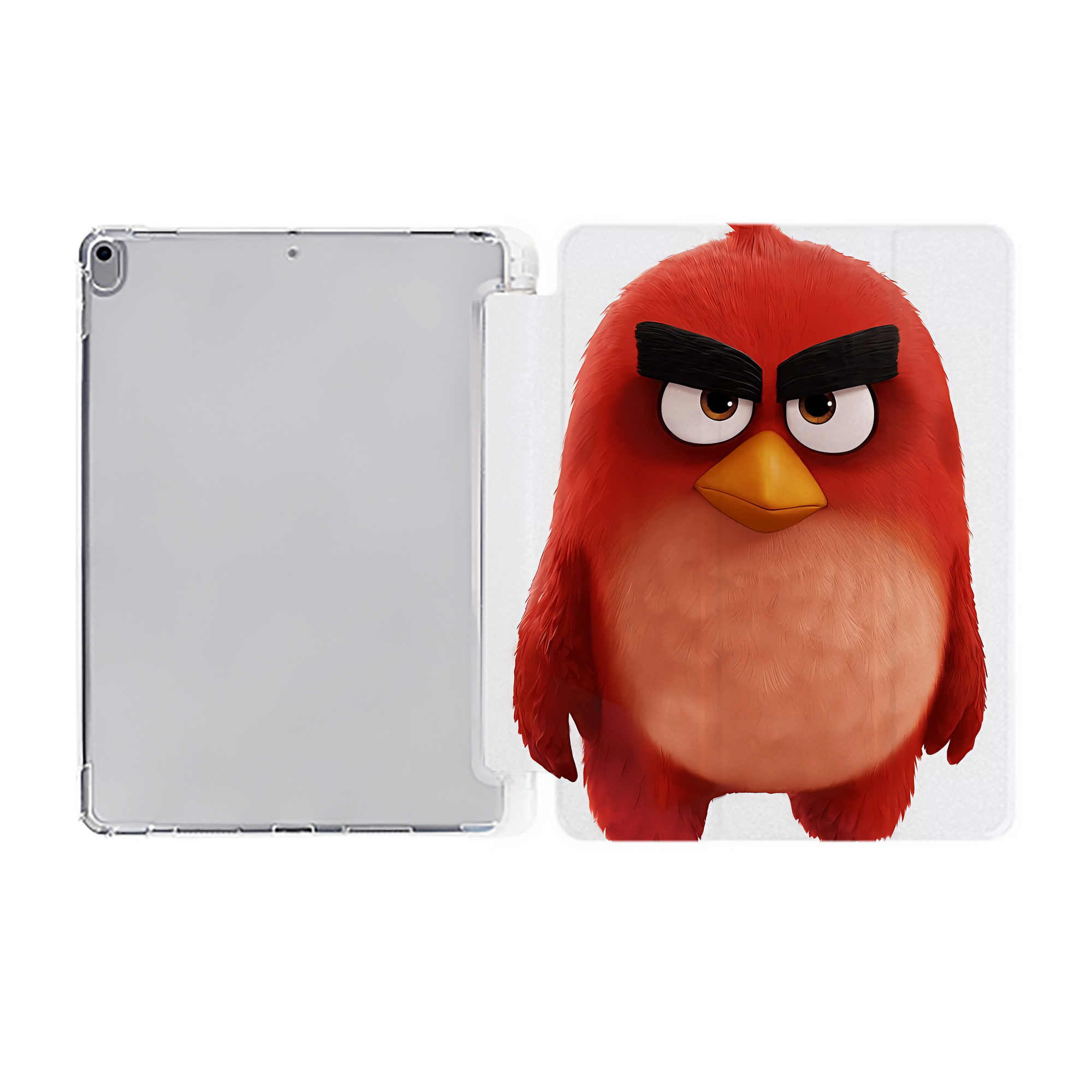 （画像用） Angry Birds アングリーバード IPad ケース ペン収納付き 三つ折りスタンド PUレザー×シリコン 対応機種9.5/10.5/10.9インチ